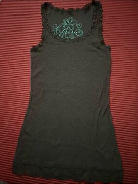 Black Lace-Trim Camisole Tank Top - Women's Layering Cami